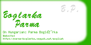 boglarka parma business card